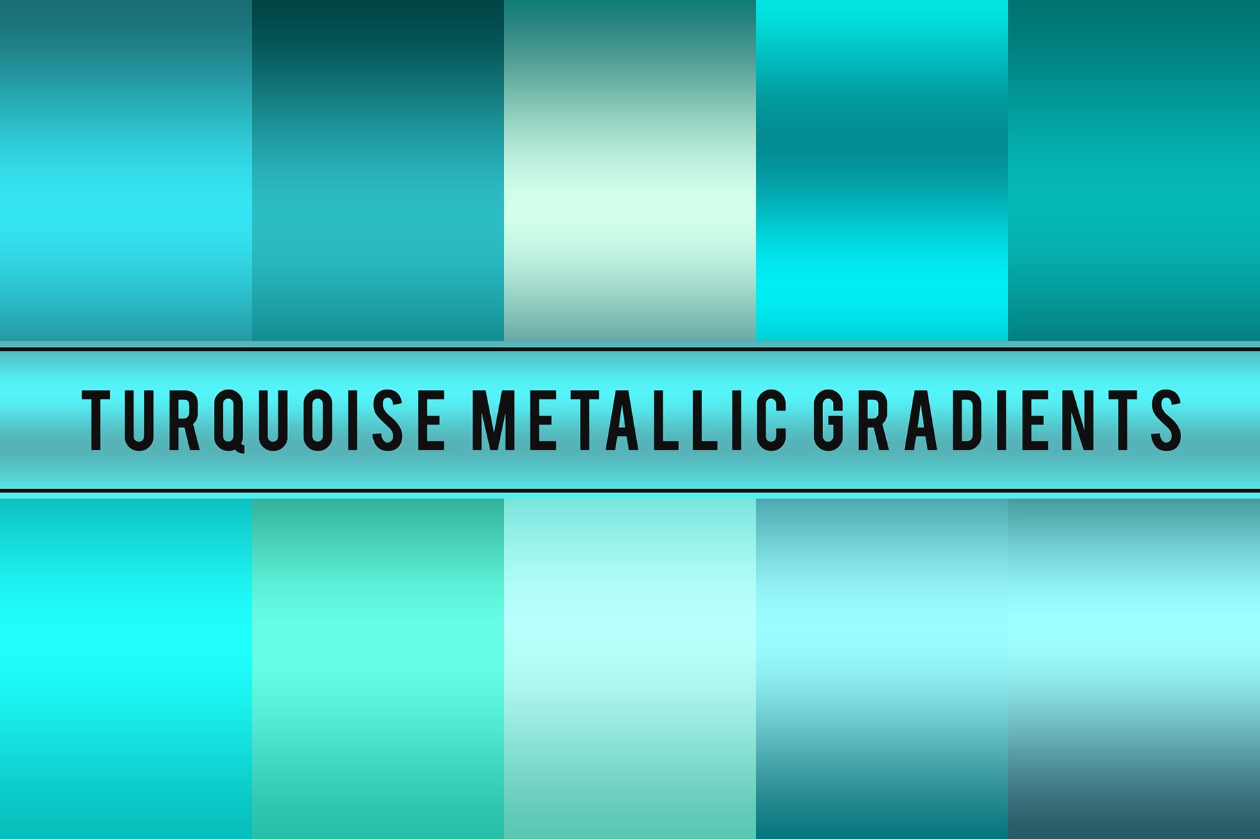 Turquoise Metallic Gradientscover image.