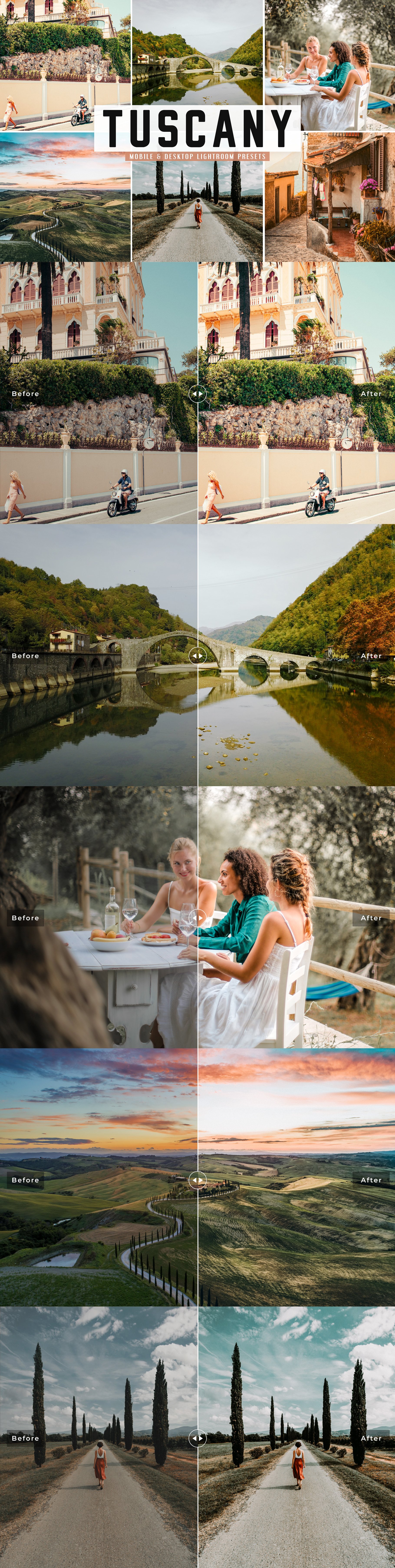 Tuscany Lightroom Presets Packcover image.