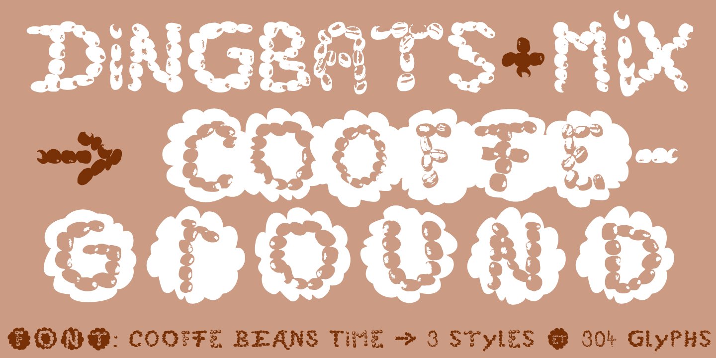 type specimen coffee beans time by typographicdesign 7 487