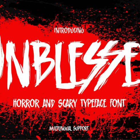 Unblessed -Horror And Scary Typeface cover image.