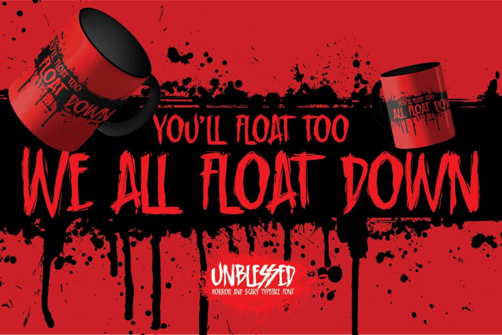 Unblessed Unblessed -Horror And Scary Typeface – MasterBundles