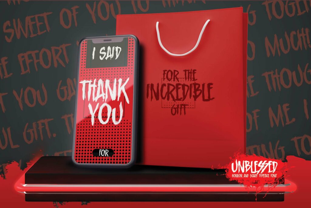 Unblessed Unblessed -Horror And Scary Typeface – MasterBundles