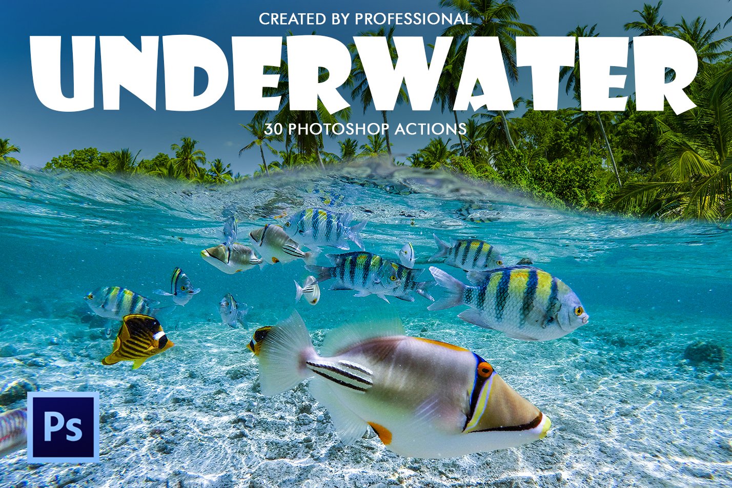 Underwater Photoshop Actionscover image.