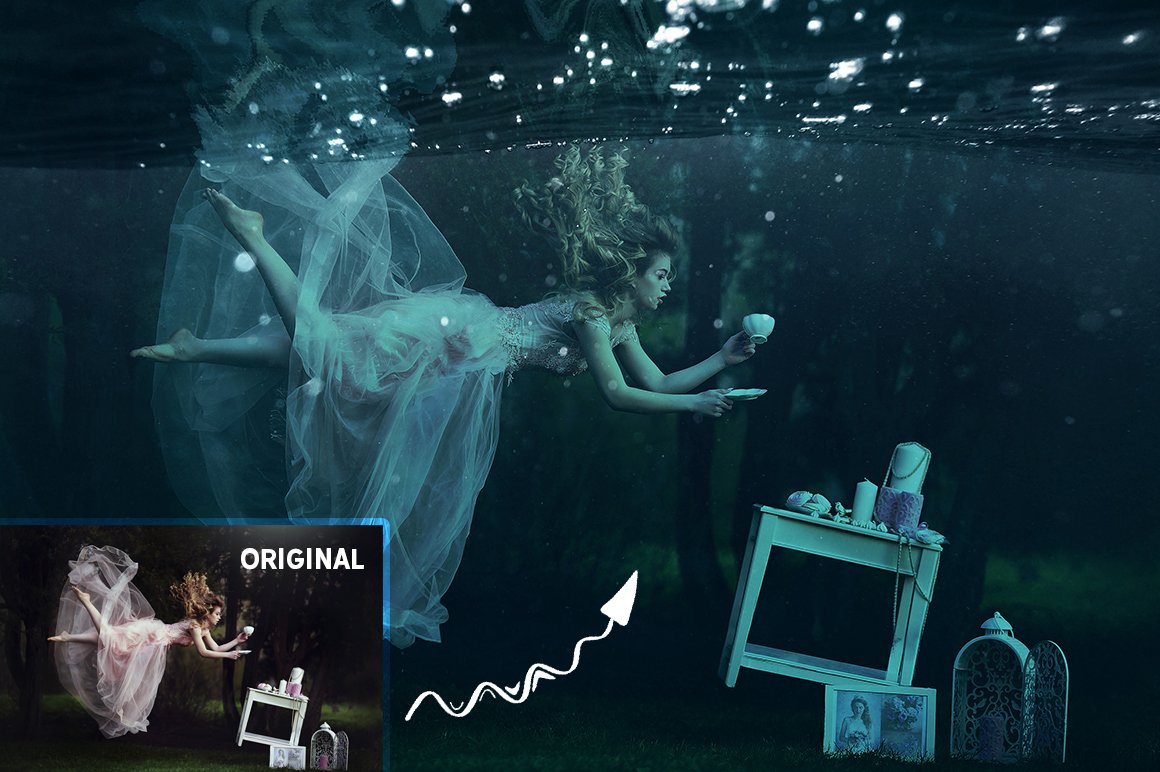 Underwater Photoshop Effectpreview image.