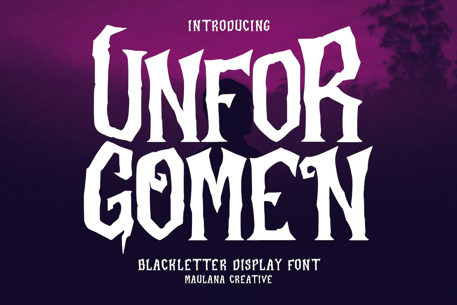 Unforgomen Blackletter Display Fontcover image.