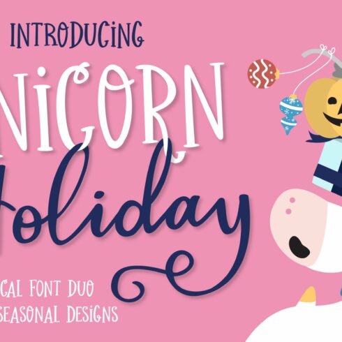 Unicorn Holiday Font Duo cover image.