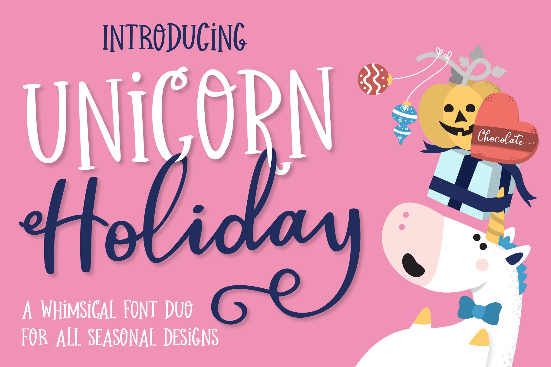 Unicorn Holiday Font Duo cover image.
