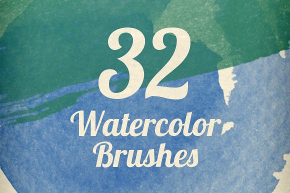 Watercolor Strokes Brush Packcover image.