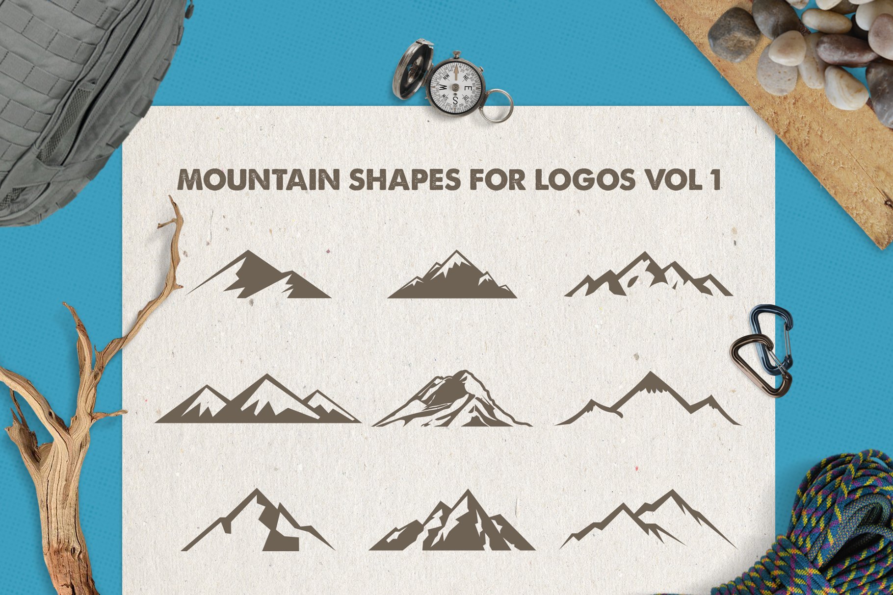 Mountain Shapes For Logos Vol 1preview image.