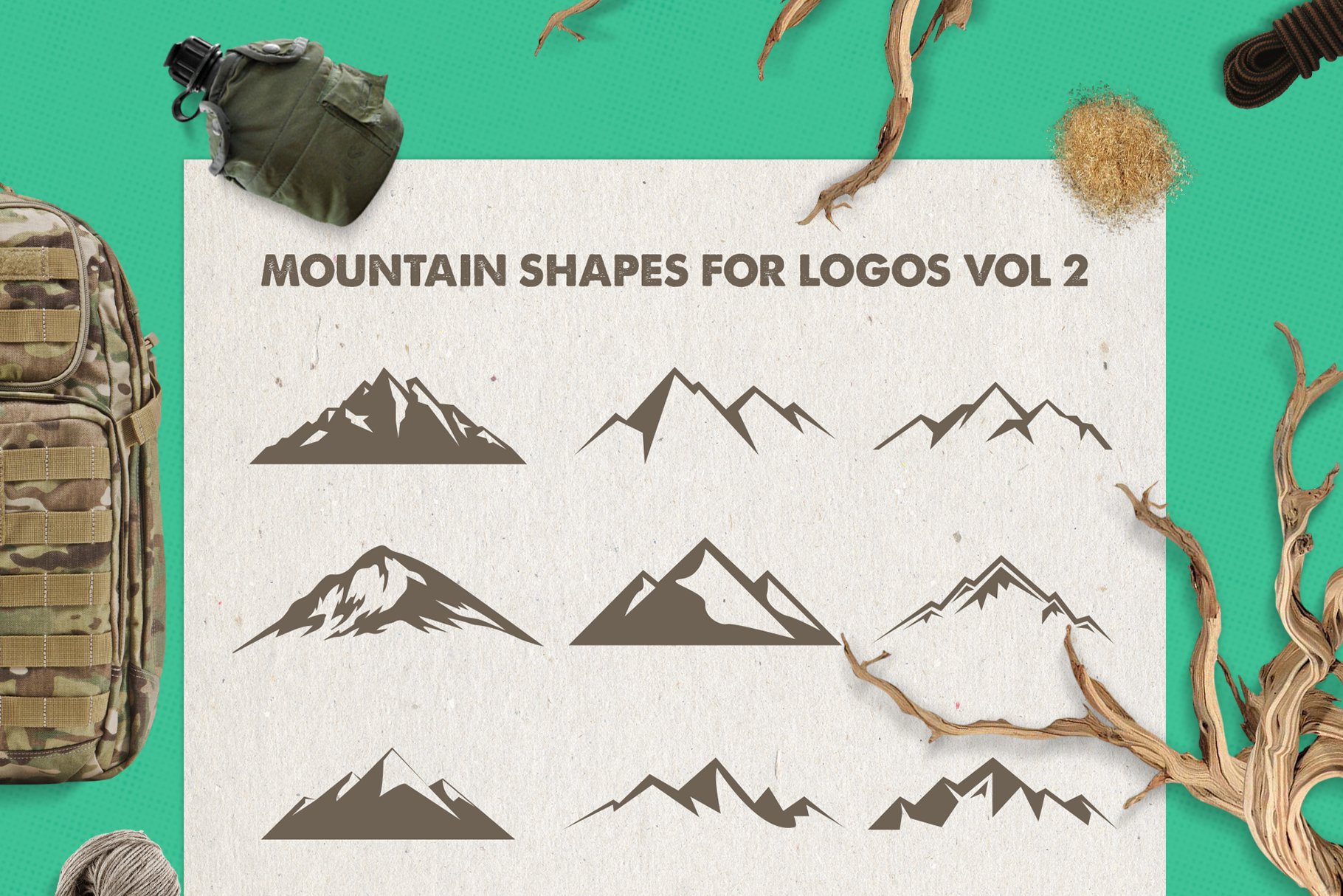 Mountain Shapes For Logos Vol 2preview image.