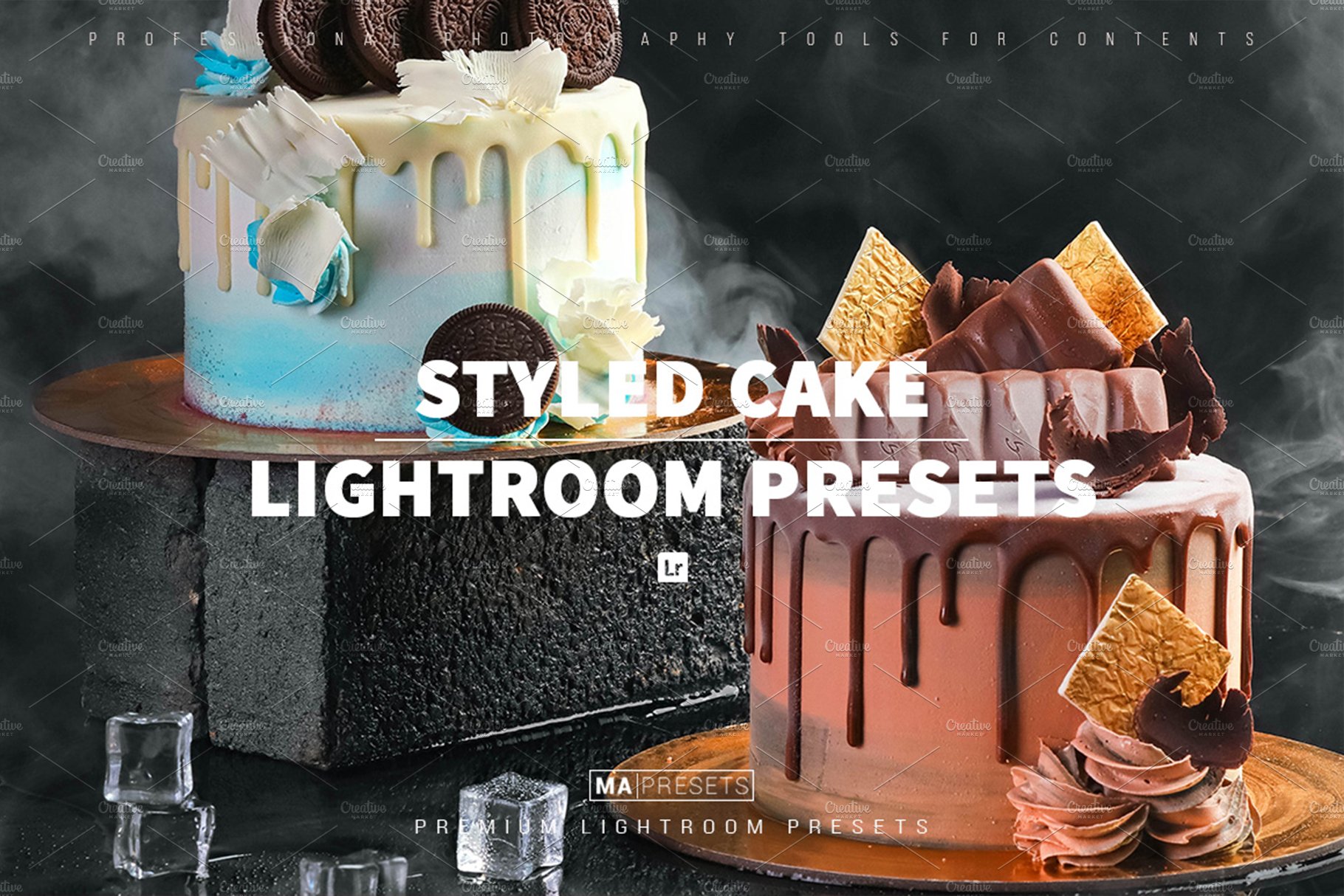 10 STYLED CAKE Lightroom Presetscover image.