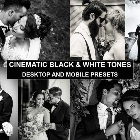10 Black & White Lightroom Presetscover image.