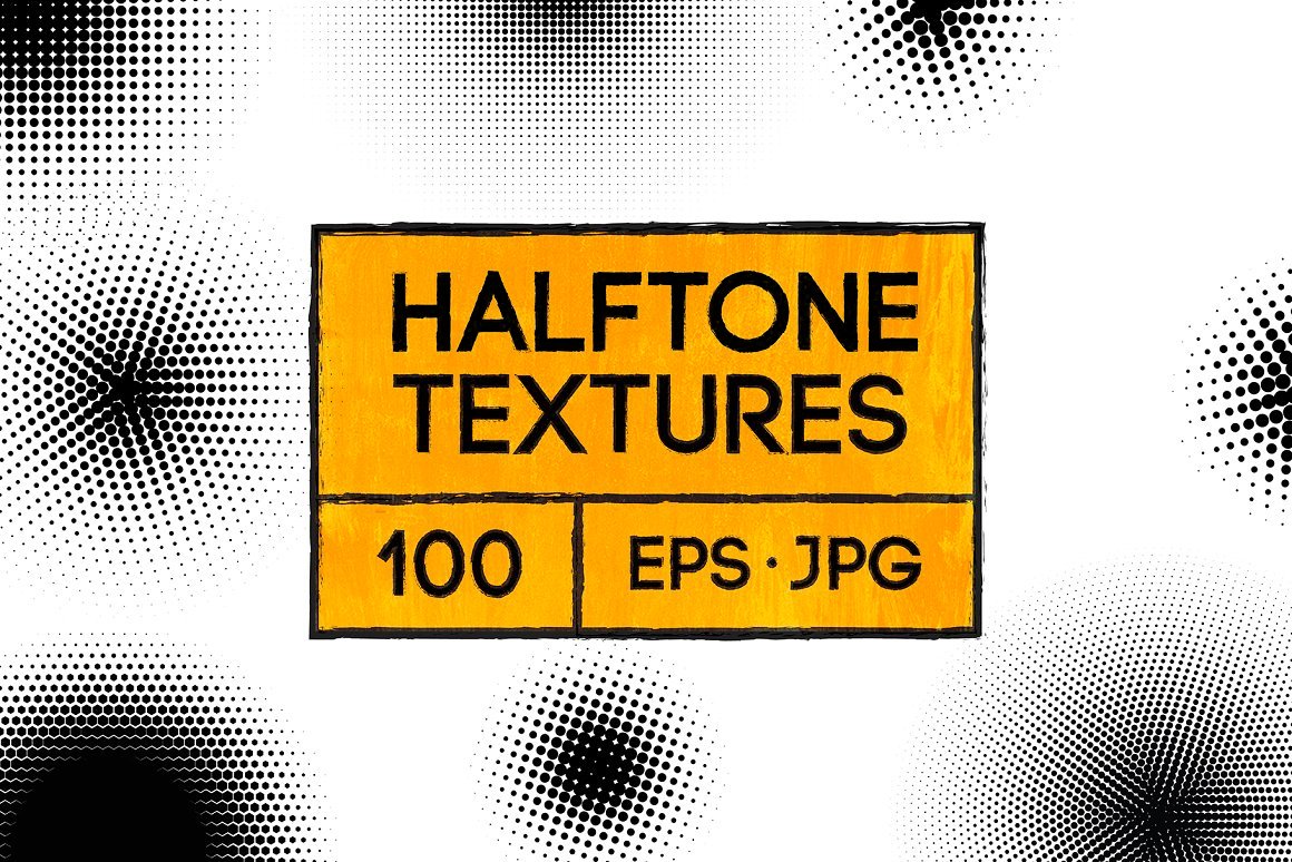 100 Vector Halftone Texturescover image.