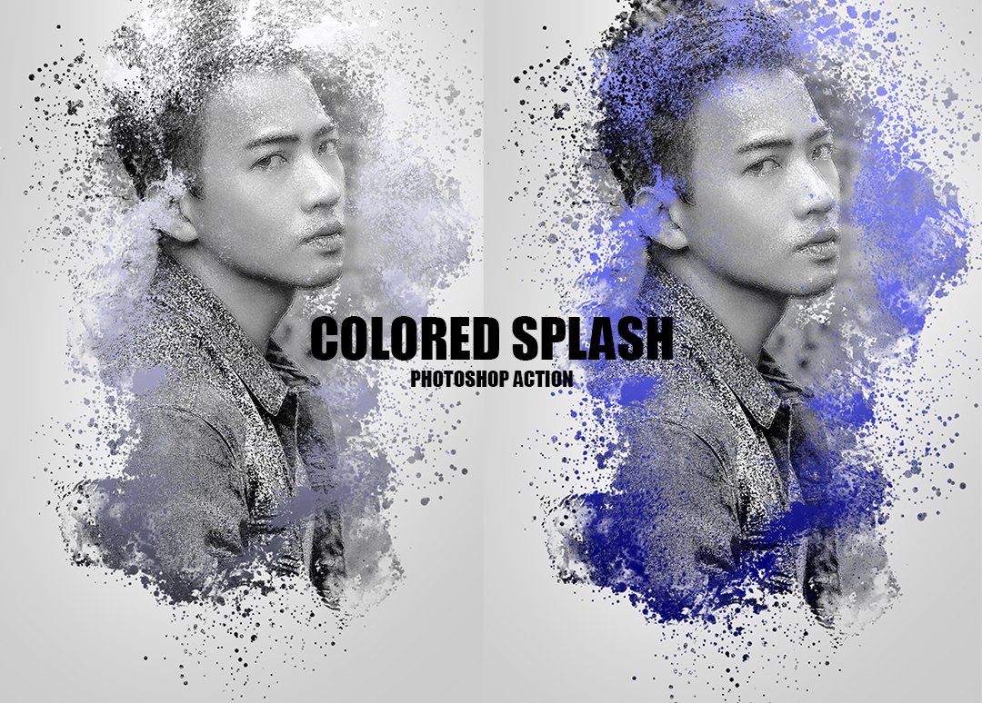 Colored Splash Photoshop Actioncover image.