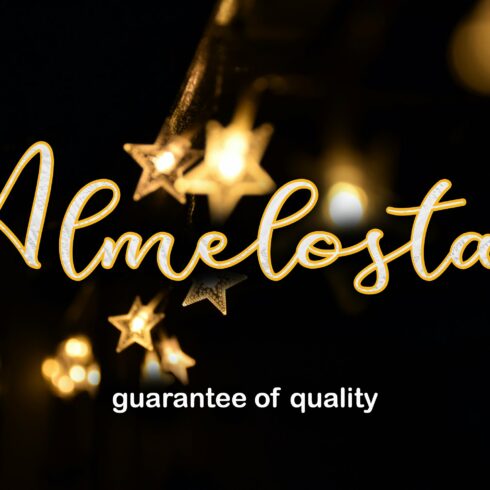 Almelostar Script Font cover image.