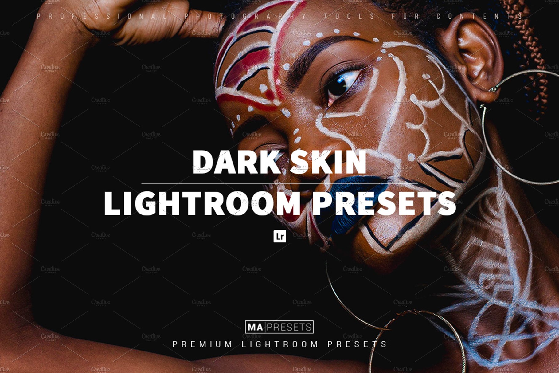 10 DARK SKIN Lightroom Presetscover image.