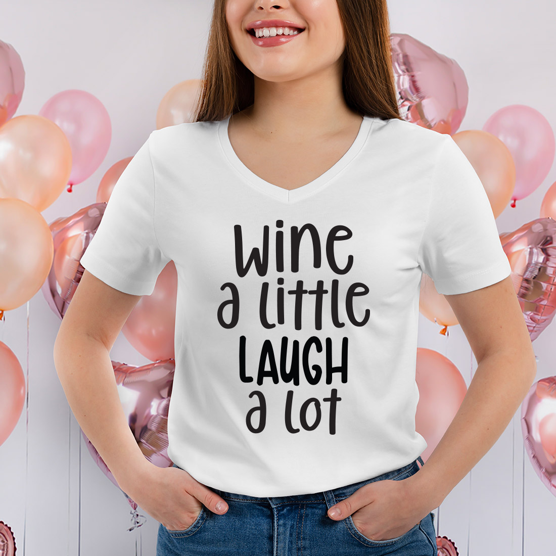 Wine A Little Laugh A Lot svg cover image.