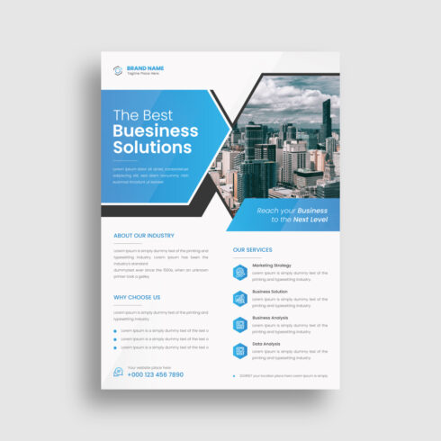 Corporate Business Flyer Design Template cover image.