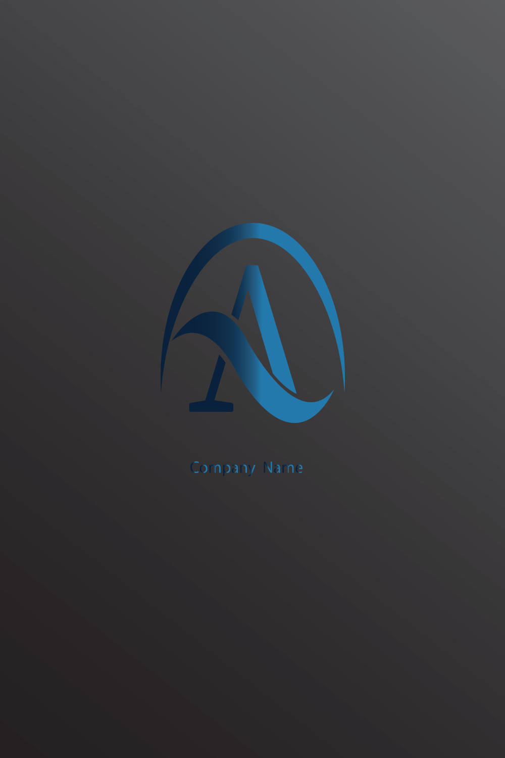 A Letter logo design pinterest preview image.