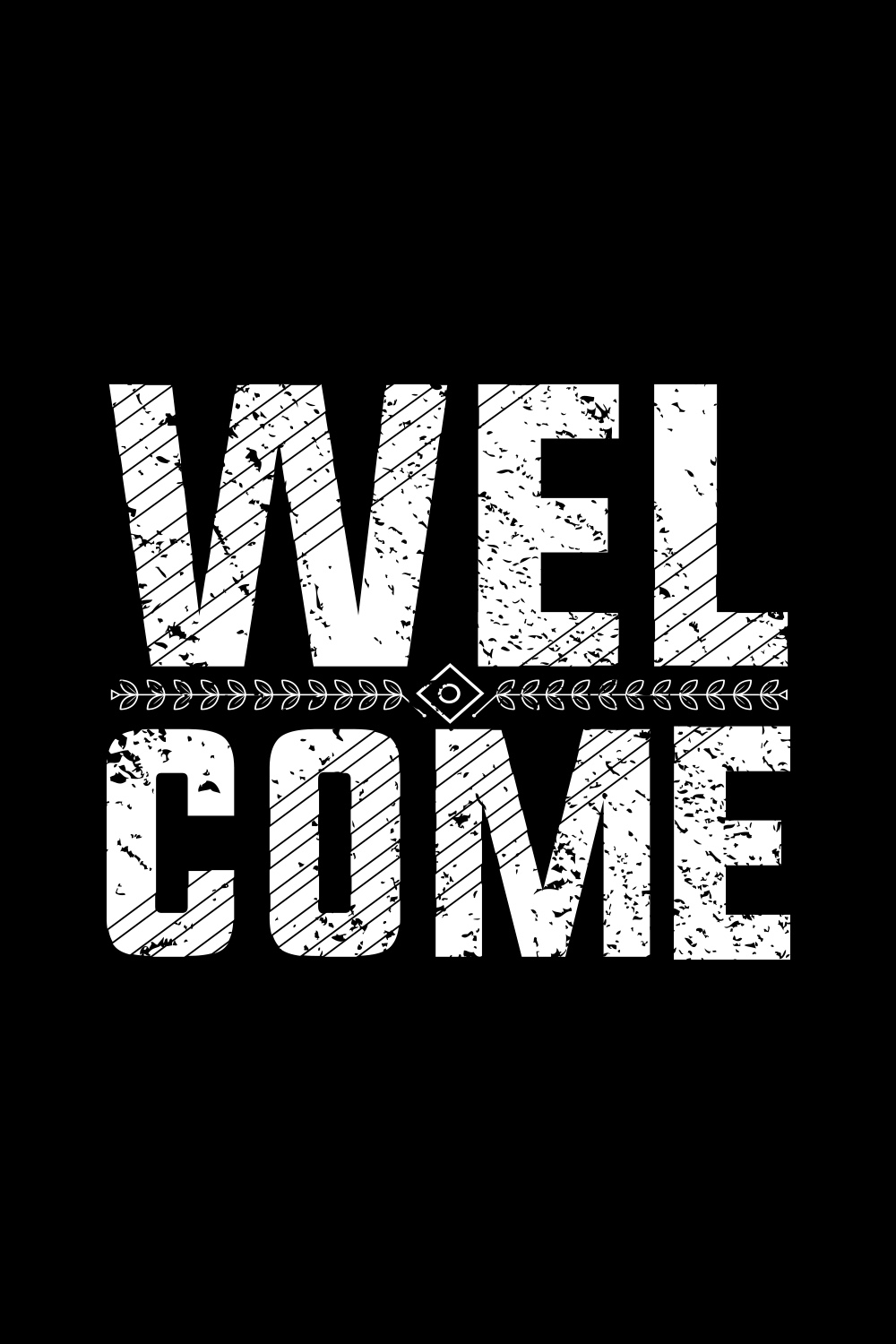 Welcome Grunge t-shirt design pinterest preview image.