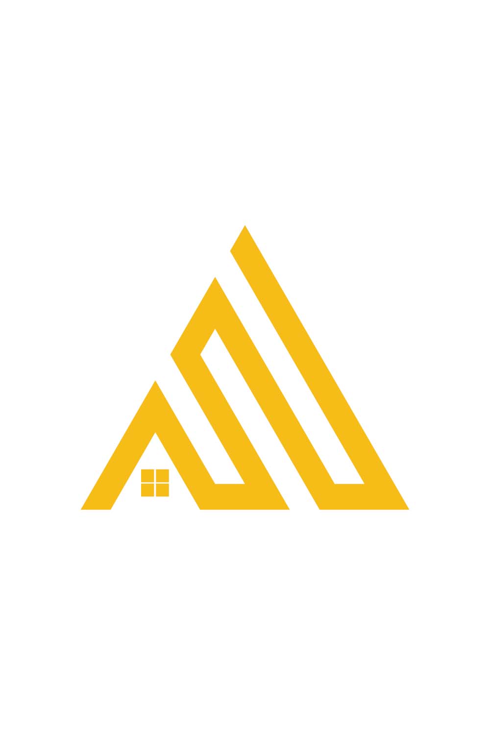 A Letter House Logo pinterest preview image.
