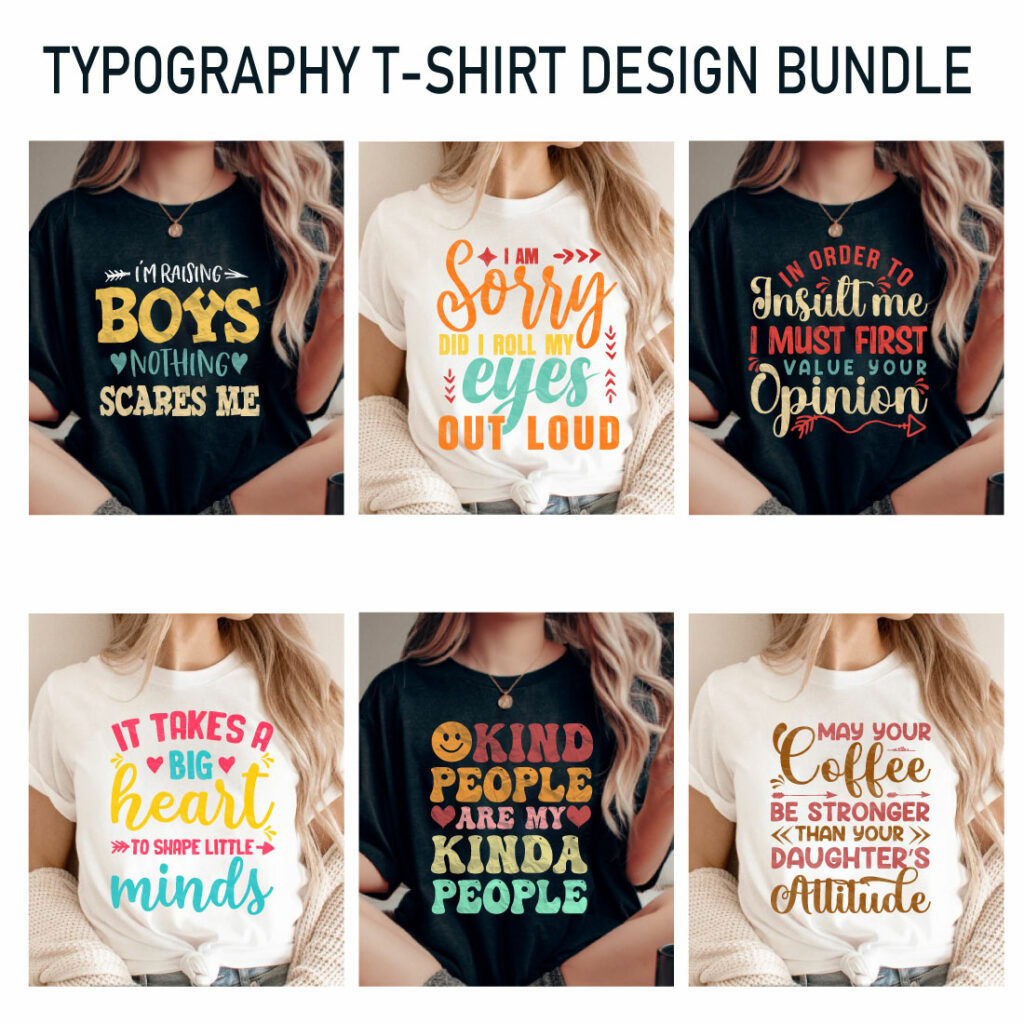 Typography vintage bulk and custom t shirt design - MasterBundles