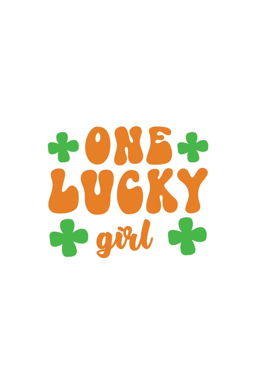 One lucky girl SVG DESIGN pinterest preview image.