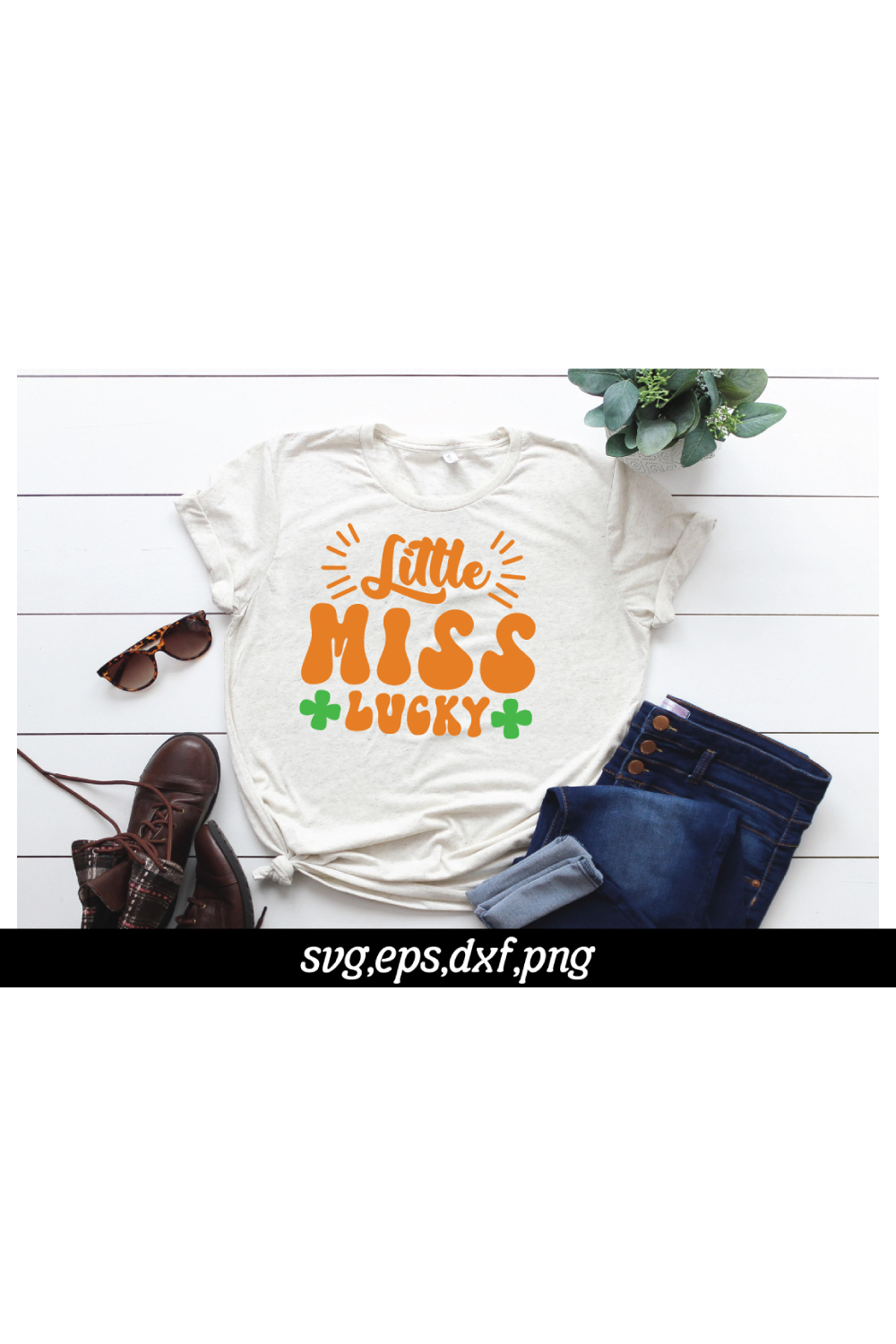 Little miss lucky SVG DESIGN pinterest preview image.