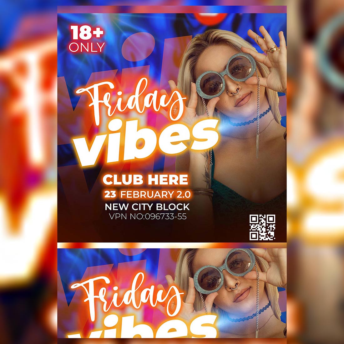 Night Ladies Club Flyer preview image.