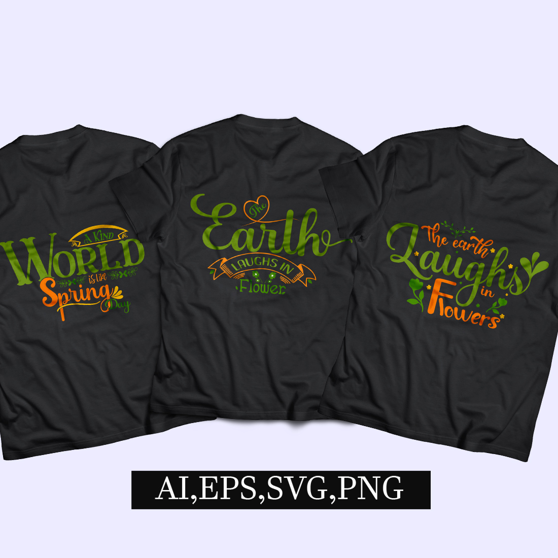 10 Spring day SVG quote typography T shirt design bundle preview image.
