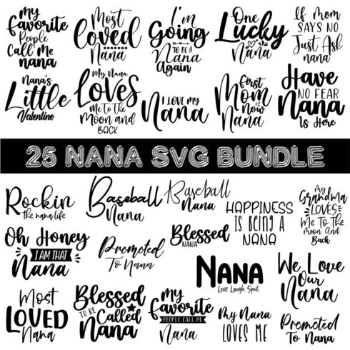 Nana SVG Bundle cover image.