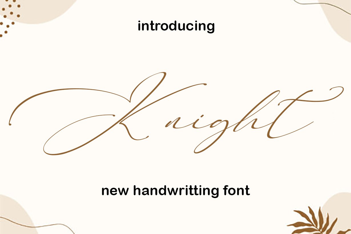 Knight Script Font cover image.