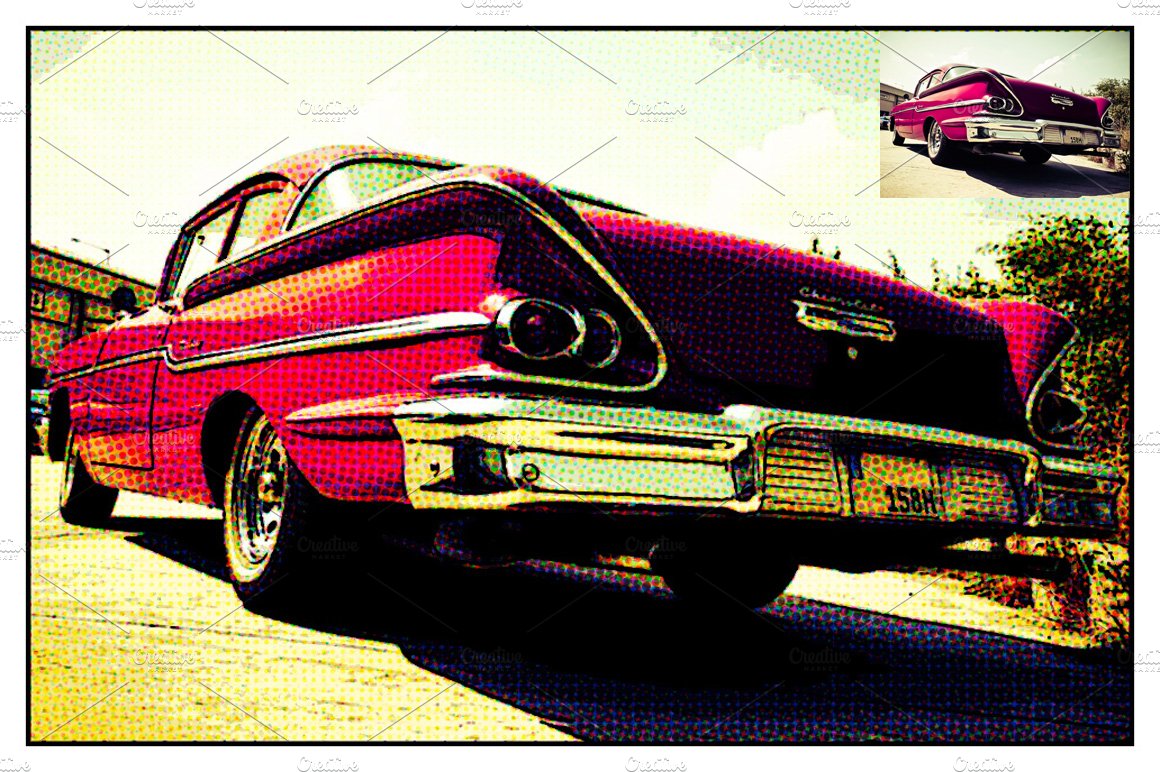 Art Comic Photoshop Actionpreview image.