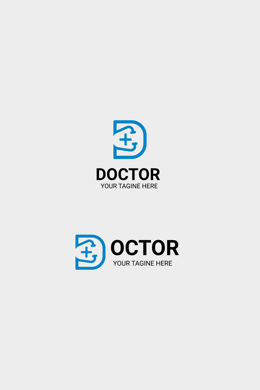 d letter logo design pinterest preview image.