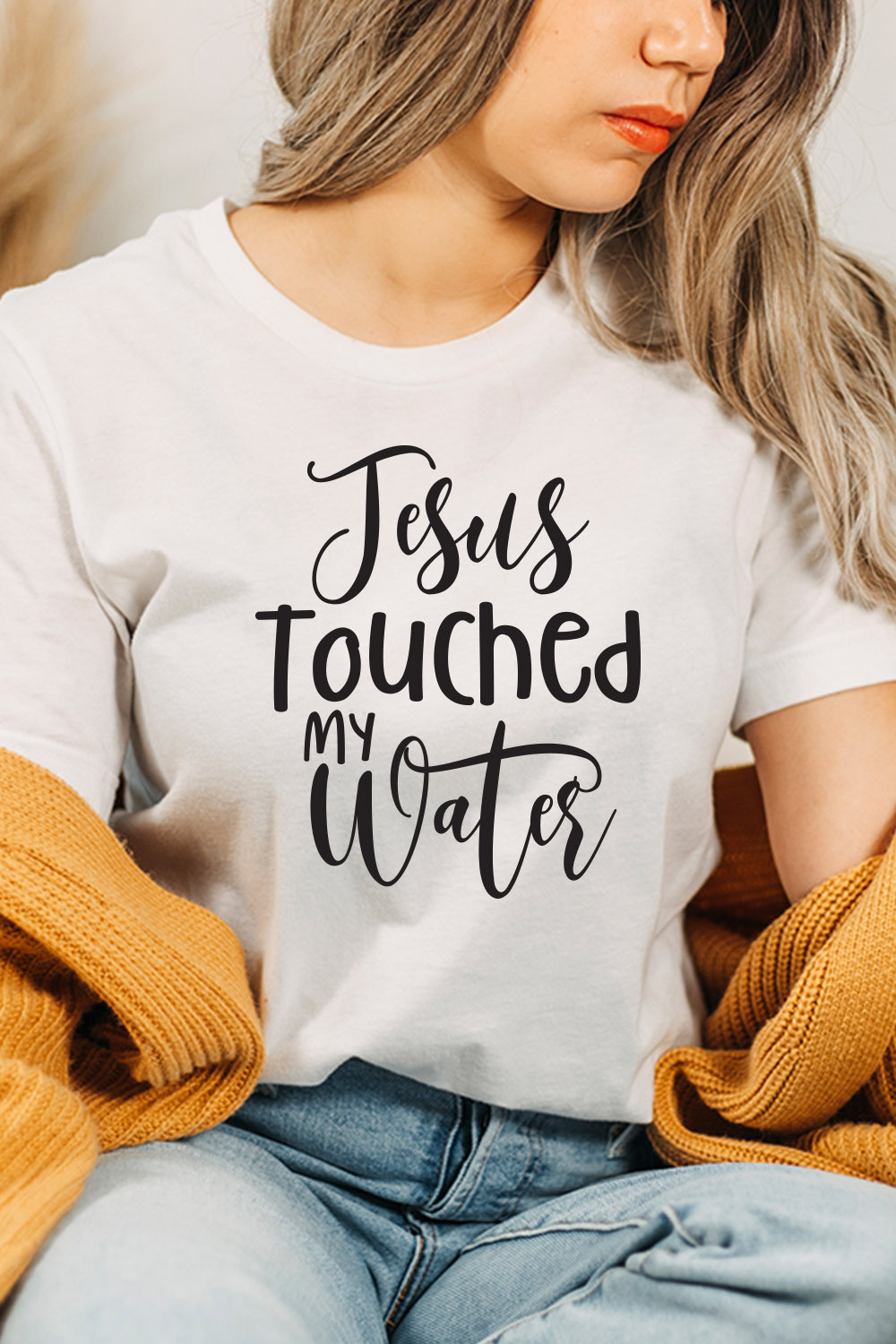 Jesus Touched My Water svg pinterest preview image.