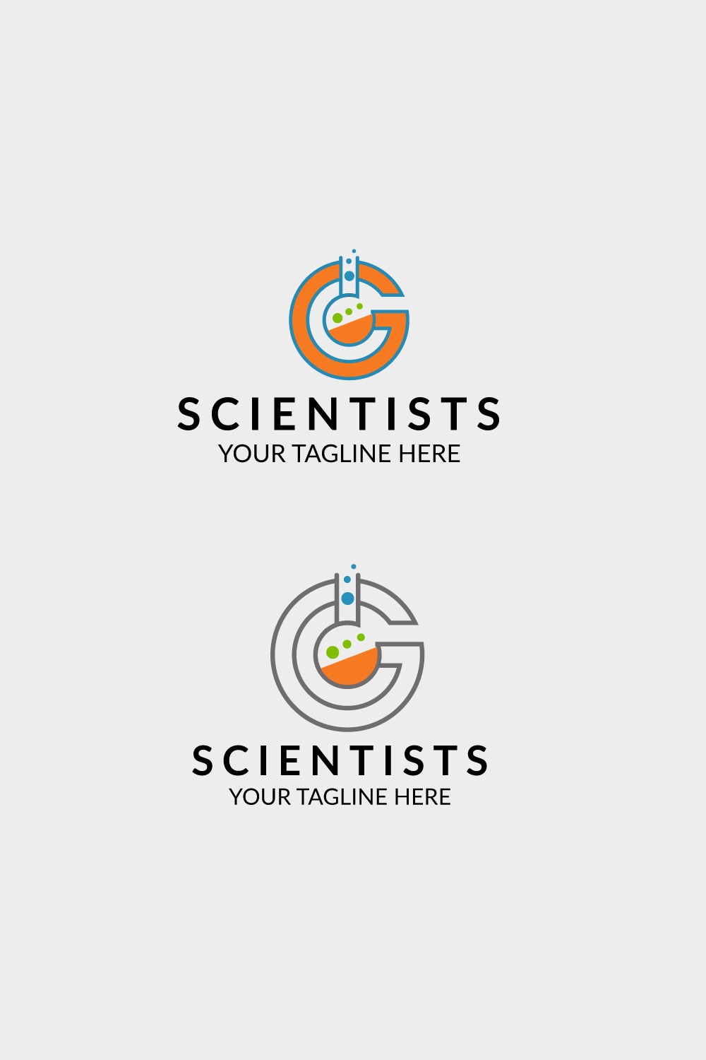 G scientists logo design pinterest preview image.