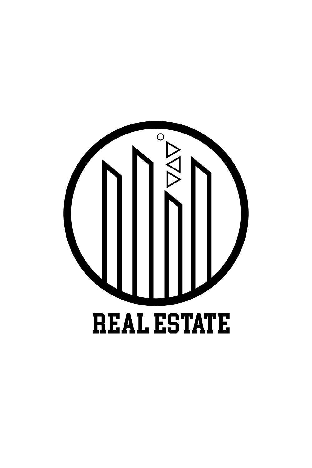 Real Estate logo design | Logo design pinterest preview image.