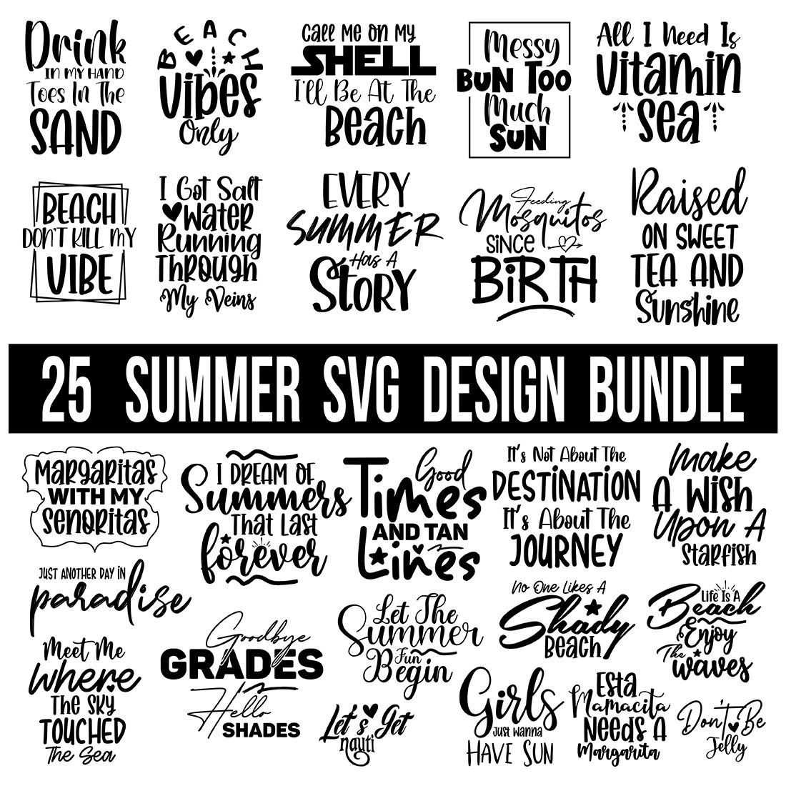 Summer SVG Bundle cover image.