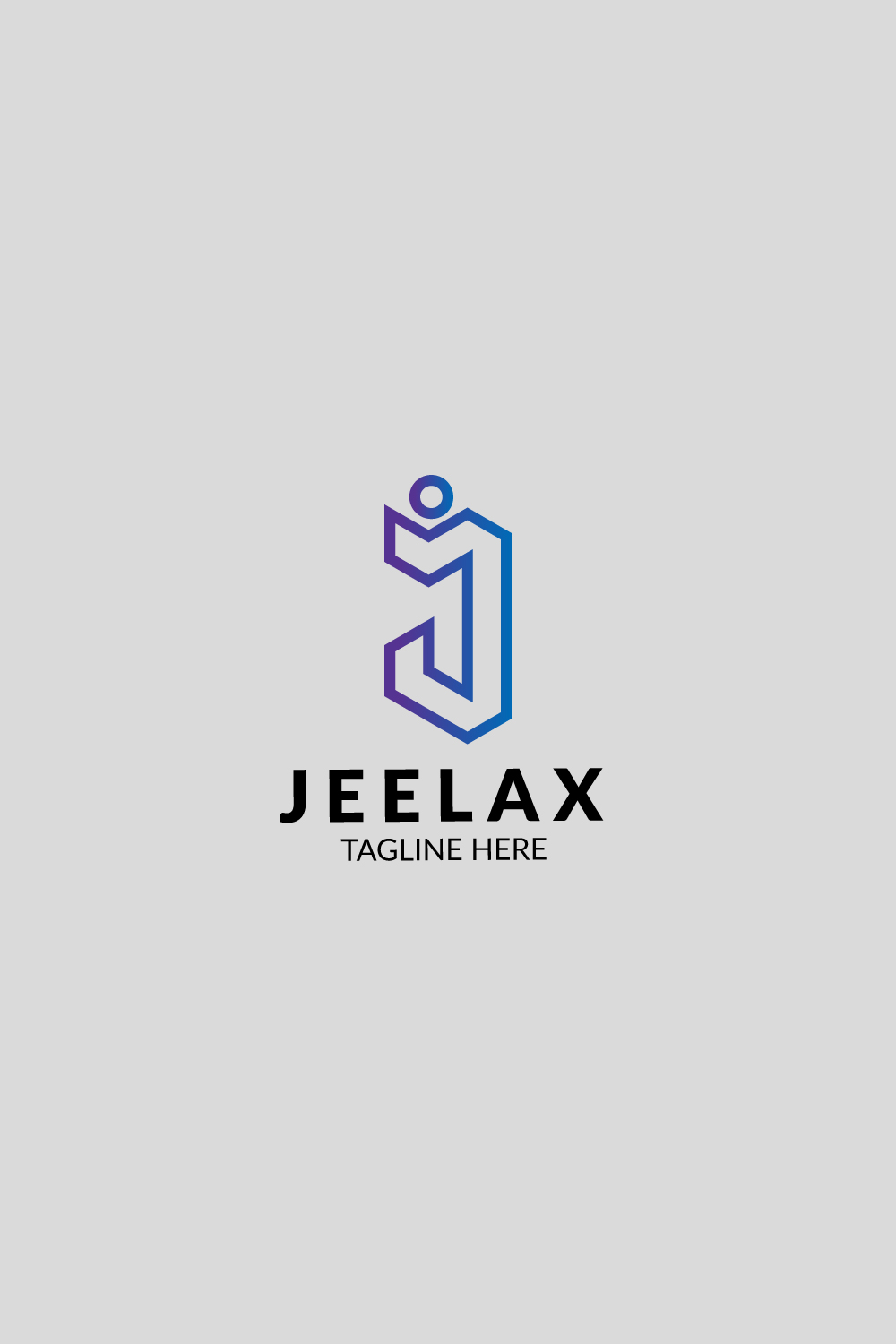 j letter logo design pinterest preview image.