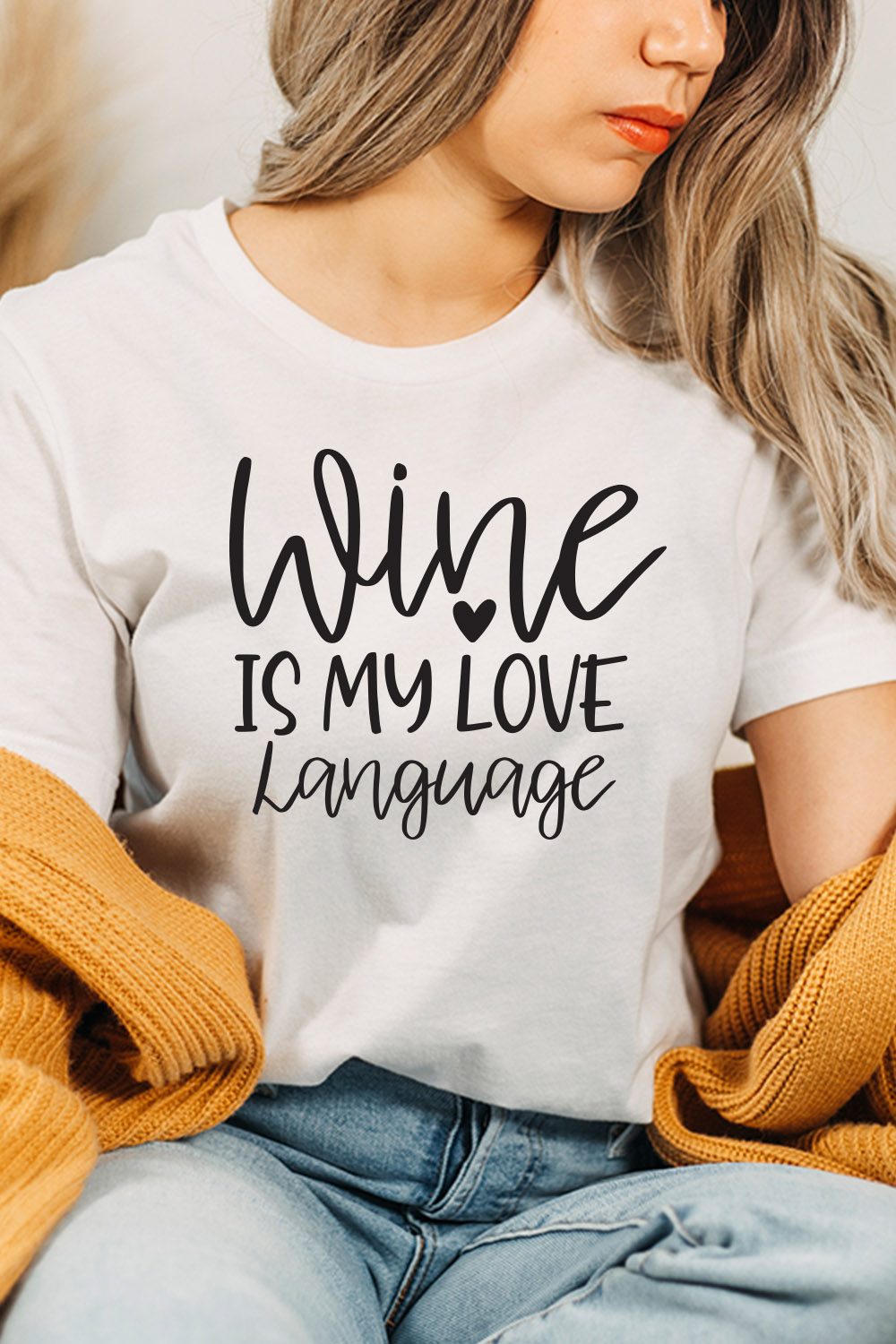 Wine Is My Love Language svg pinterest preview image.