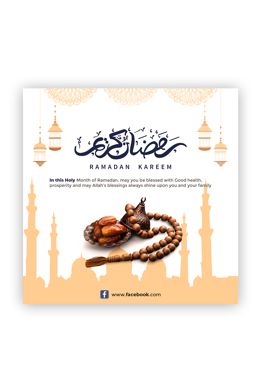 Ramadan Post Design pinterest preview image.