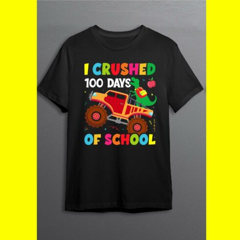 Kids 100 Days of School T-shirt Design t-shirt design for kids and kindergarten first grade cover image.