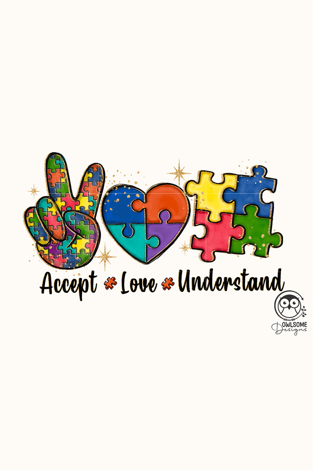 Accept Love Understand Autism PNG pinterest preview image.