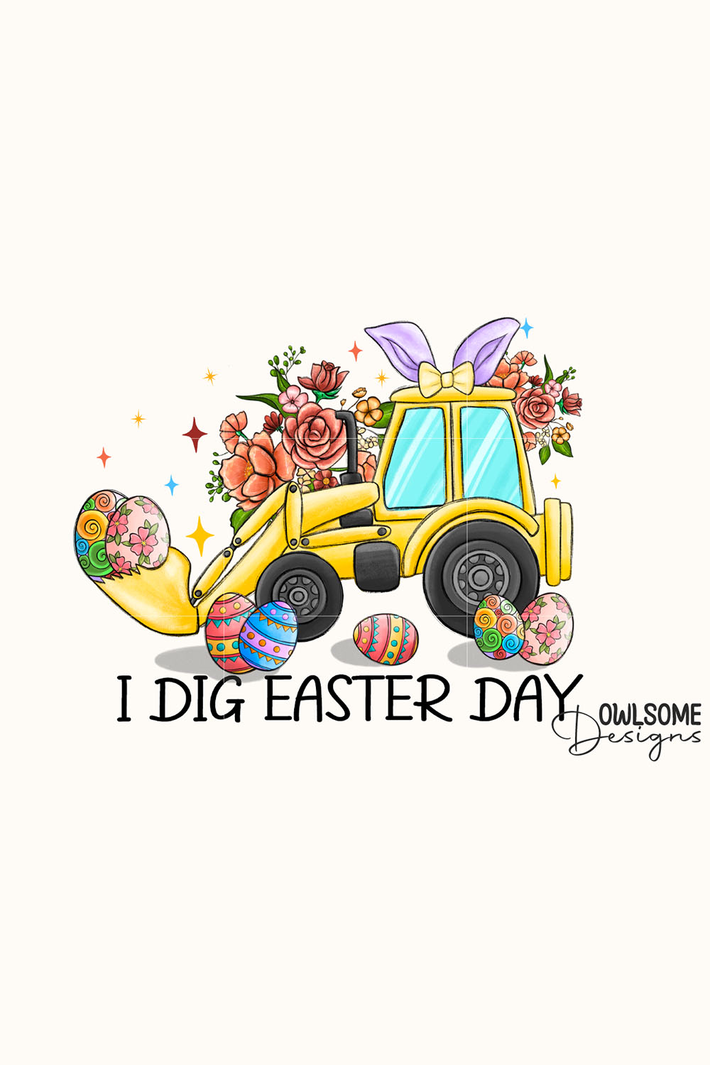 I Dig Easter Day PNG Sublimation pinterest preview image.