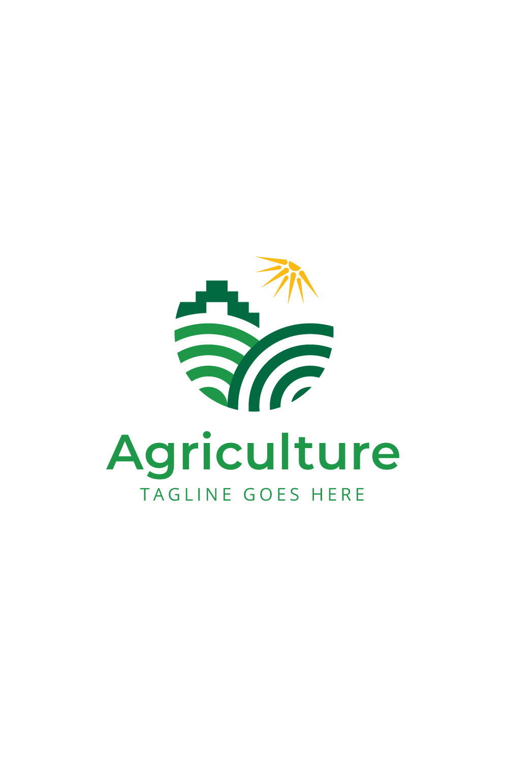 Agriculture | Wheat Farm | agro | Logo design template pinterest preview image.