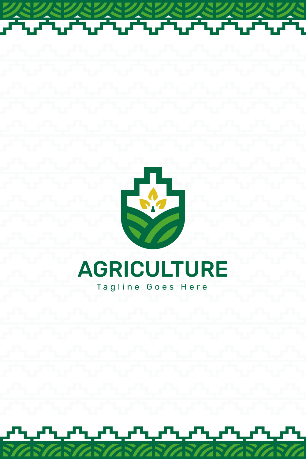 Agriculture | farmer | Wheat | Garden | Nursery - logo design template pinterest preview image.