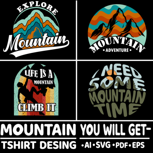 Mountain t-shirt Desing cover image.