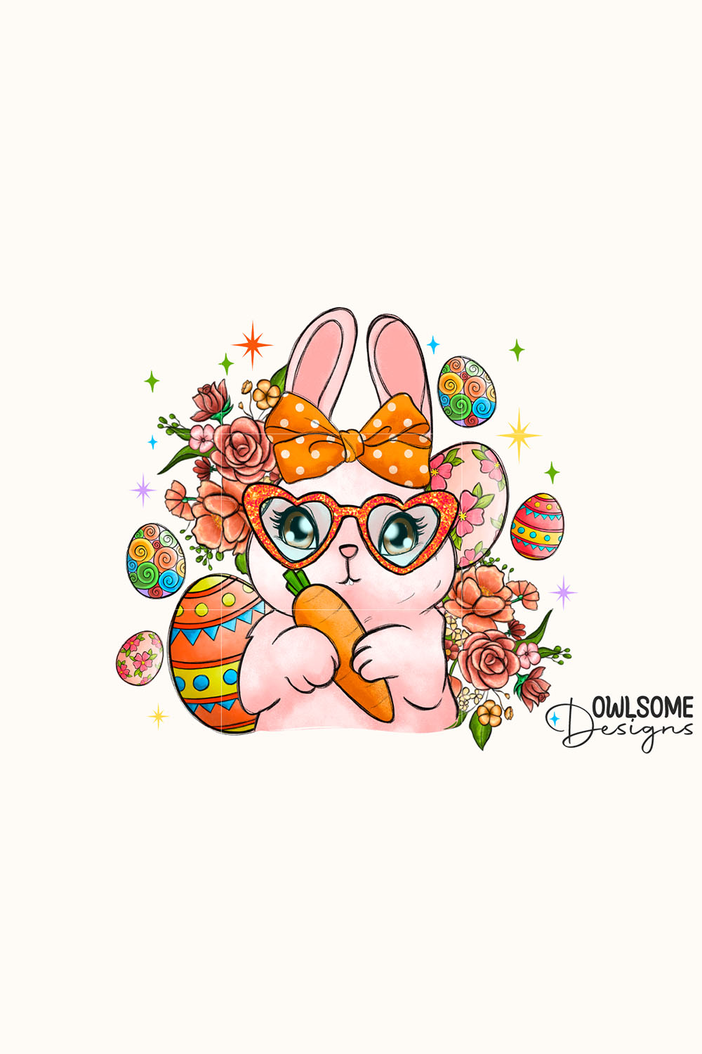 Bunny Easter Day PNG Sublimation pinterest preview image.