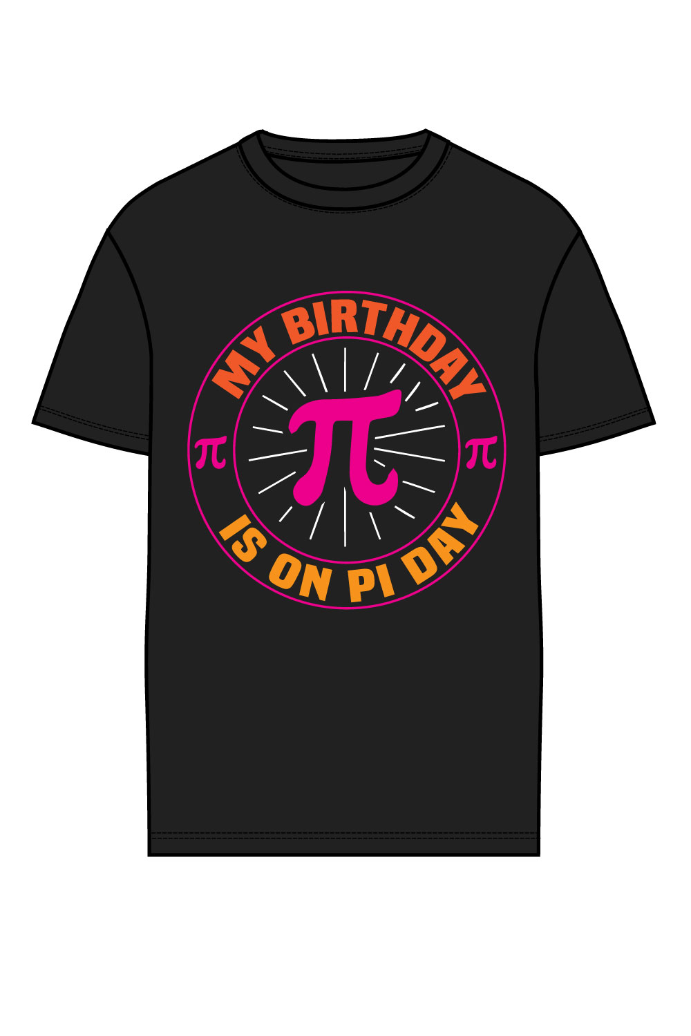 4 happy pi day t-shirt design pinterest preview image.