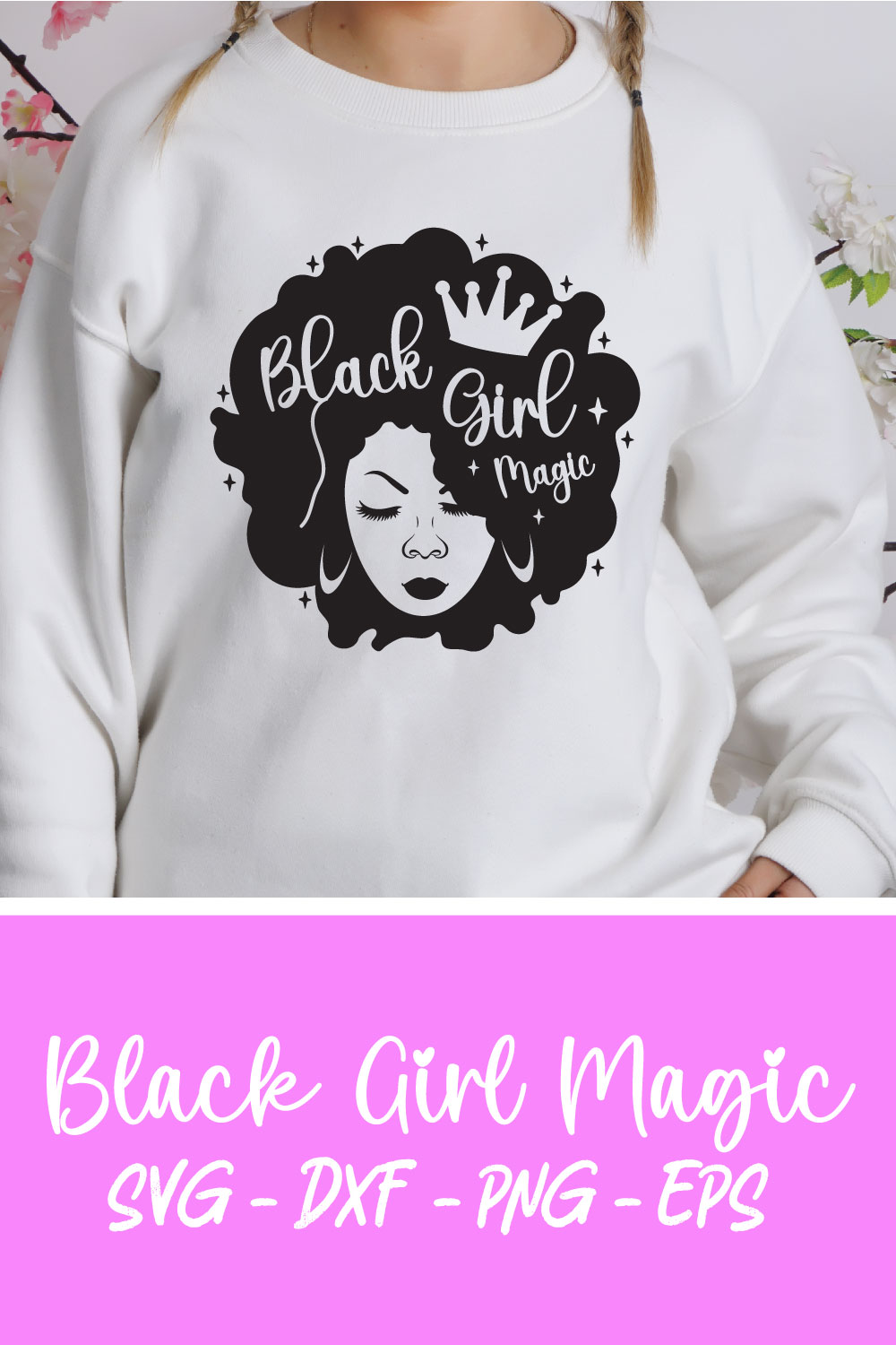 black girl magic svg pinterest preview image.